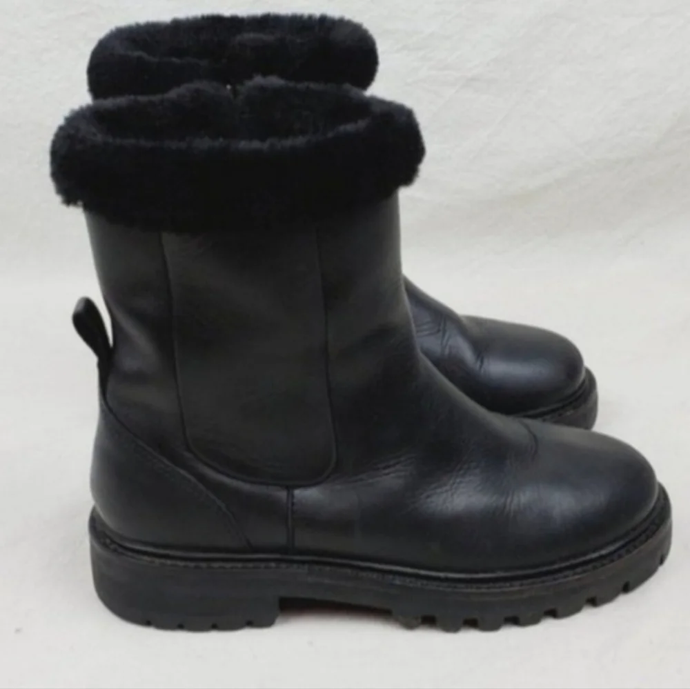 Zara fur top winter boots Size 34